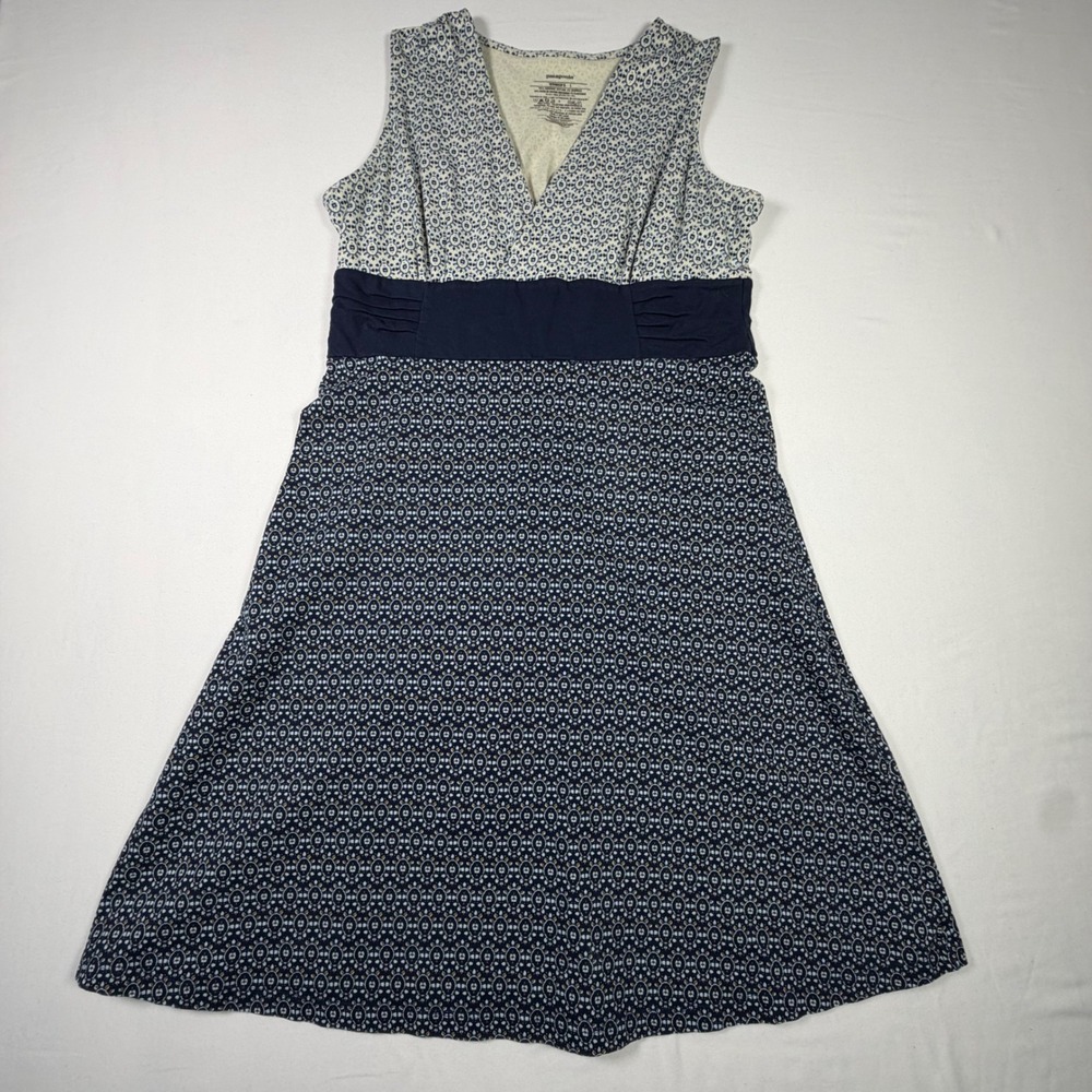 Patagonia Kamala Dress V-Neck Empire Waist Floral Geometric Gorpcore Travel